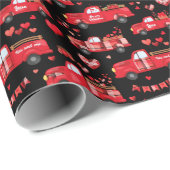 バレンタイントラックをブラックに ラッピングペーパー (ロールコーナー)