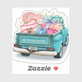 バレンタイントラックキャンディハート |ダイカットのシール シール (シート)