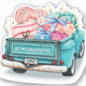 バレンタイントラックキャンディハート |ダイカットのシール シール (正面)