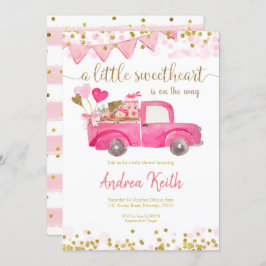 バレンタイントラックスイートアートベビーシャワー招待状 招待状