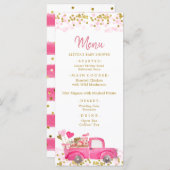 バレンタイントラックスイートハート赤ちゃんシャワーメニュー メニュー (正面/裏面)