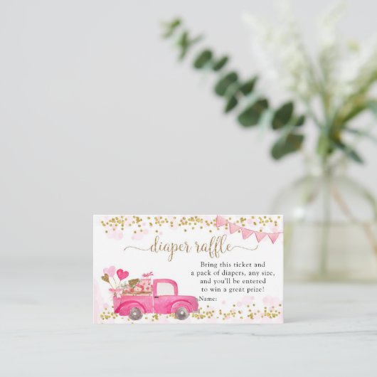 バレンタイントラックスウィートおむつラッフル エンクロージャーカード (スタンド正面)