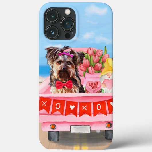 バレンタイントラックハート ヨークシャーテリア Case-Mate iPhoneケース (裏面)