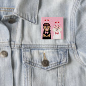 バレンタインドッグスロットワイラーマルティポパピー 缶バッジ (インサイチュ)