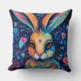 バレンタインドリームハート：レインボードードルバニー クッション