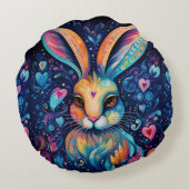 バレンタインドリームハート：レインボードードルバニー ラウンドクッション (裏面)