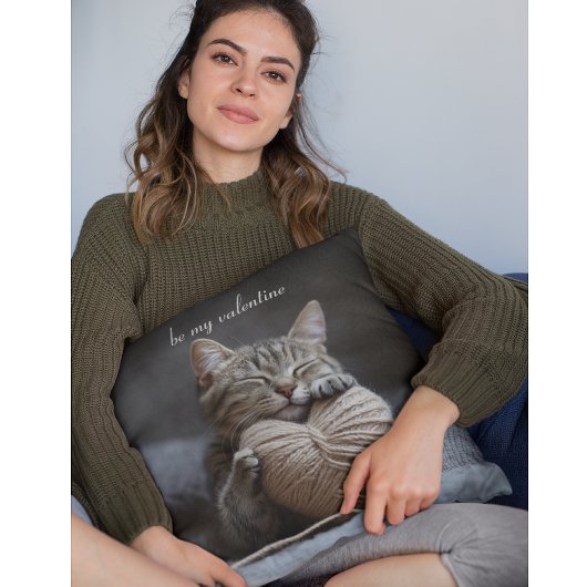 バレンタインネコ クッション