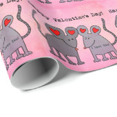 バレンタインネズミ ラッピングペーパー (ロールコーナー)