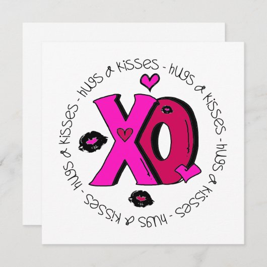 バレンタインハグとキス シーズンカード (正面/裏面)