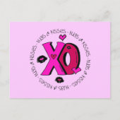 バレンタインハグとキス シーズンポストカード (正面)