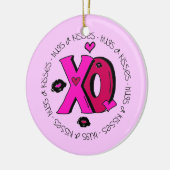 バレンタインハグとキス セラミックオーナメント (左)