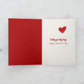 バレンタインハリネズミとドードルハート カード (内部)