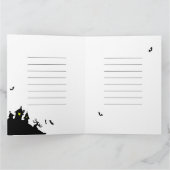 バレンタインハロウィンゴースト折り畳みグリーティングカード カード (内部)