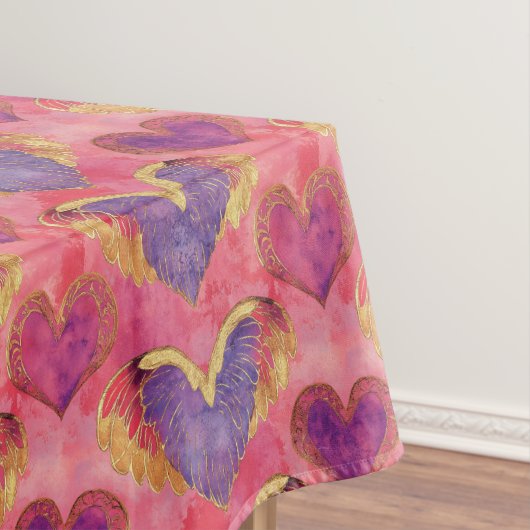 バレンタインハートとゴールデンウィングス テーブルクロス (インサイチュ)
