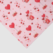 バレンタインハートとバルーンをピンクに 薄葉紙 (詳細)