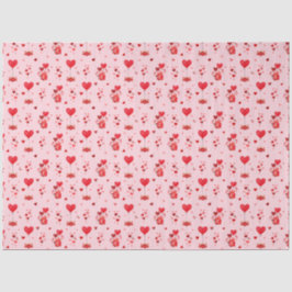 バレンタインハートとバルーンをピンクに 薄葉紙