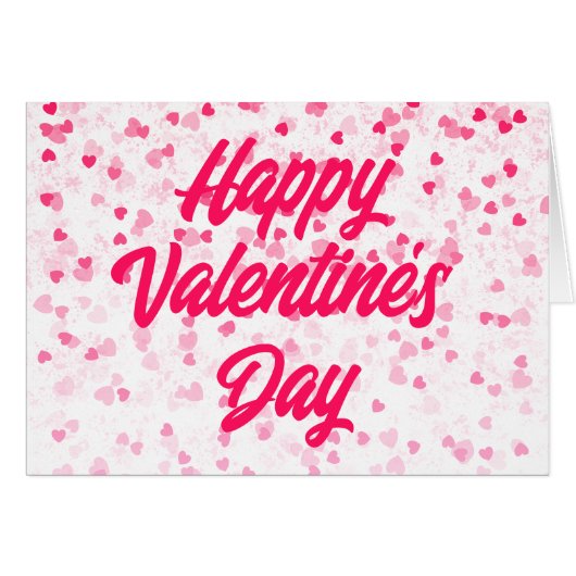 バレンタインハートとラブグリーティングカード (正面横)