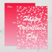 バレンタインハートとラブフラットカード (正面/裏面)