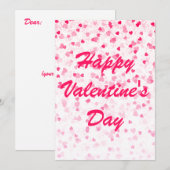 バレンタインハートとラブフラットカード (正面/裏面)