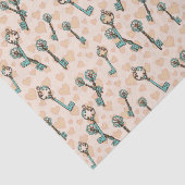 バレンタインハートと鍵ティッシュペーパー 薄葉紙 (詳細)