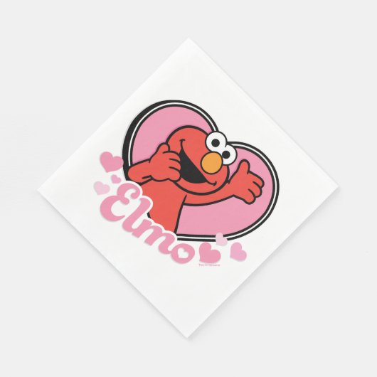 バレンタインハートのエルモ スタンダードランチョンナプキン (角)