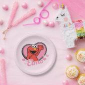 バレンタインハートのエルモ ペーパープレート (パーティー)