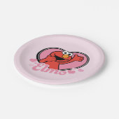 バレンタインハートのエルモ ペーパープレート (アングル)