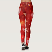 バレンタインハートのコラージパターン レギンス (裏面)