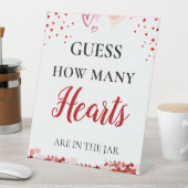 バレンタインハートのブライダルシャワー記号の数を推測 台座サイン (インサイチュ)