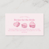 バレンタインハートのブライダルシャワー レシピリクエスト エンクロージャーカード (正面)