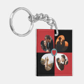 バレンタインハートの写真コラージュ キーホルダー (正面左)