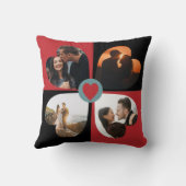 バレンタインハートの写真コラージュ クッション (裏面)