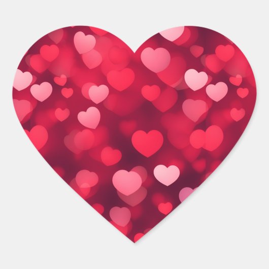 バレンタインハートの背景 ハートシール (正面)