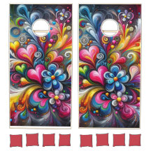 バレンタインハートの花の渦巻き