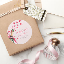 バレンタインハートの華やかなブライダルシャワー ラウンドシール