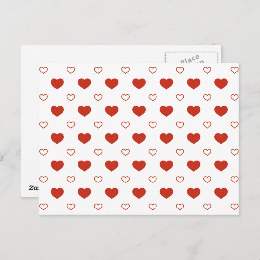 バレンタインハートはがき シーズンポストカード (正面/裏面)