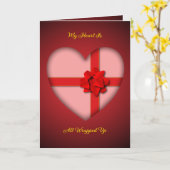 バレンタインハートエアブラシ折り紙グリーティングカード カード (黄色い花)