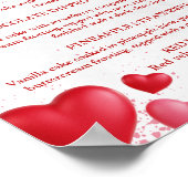 バレンタインハートカップケーキの味の看板 ポスター (角)