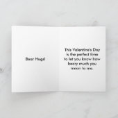 バレンタインハートカード付き漫画クマ シーズンカード (内部)