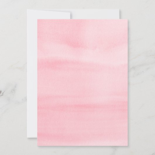 バレンタインハートガールベビーシャワー 招待状 (裏面)