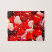 バレンタインハートキャンディに振りかける ジグソーパズル (横)