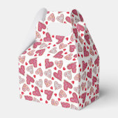 バレンタインハートクッキーパターン フェイバーボックス (裏面サイド)