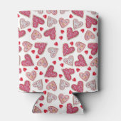 バレンタインハートクッキーパターン 缶クーラー (裏面)