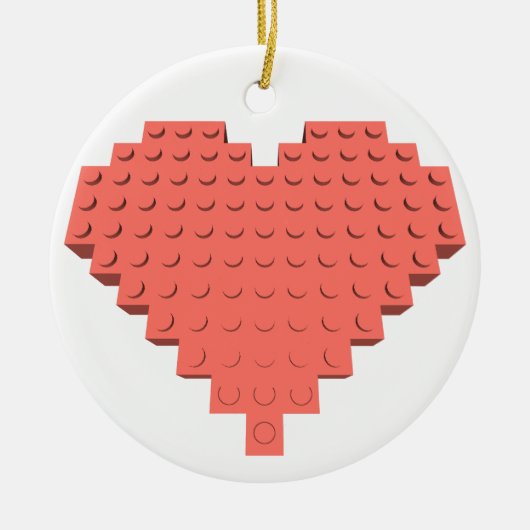 バレンタインハートシェイプオーナメント セラミックオーナメント (正面)