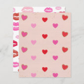 バレンタインハートスクラップブック紙 (正面/裏面)