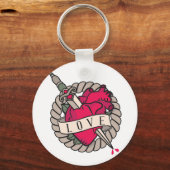 バレンタインハートタトデザイン キーホルダー (裏面)