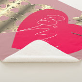 バレンタインハートダスティピンクシェルパブランケット シェルパブランケット (3/4)