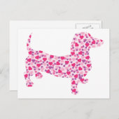 バレンタインハートダックシュント シーズンポストカード (正面/裏面)