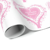 バレンタインハートツリー名:ギフトラップ ラッピングペーパー (ロールコーナー)