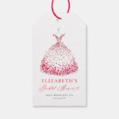 バレンタインハートドレス ホワイトデーや結婚式前のパーティーに ギフトタグ (裏面)